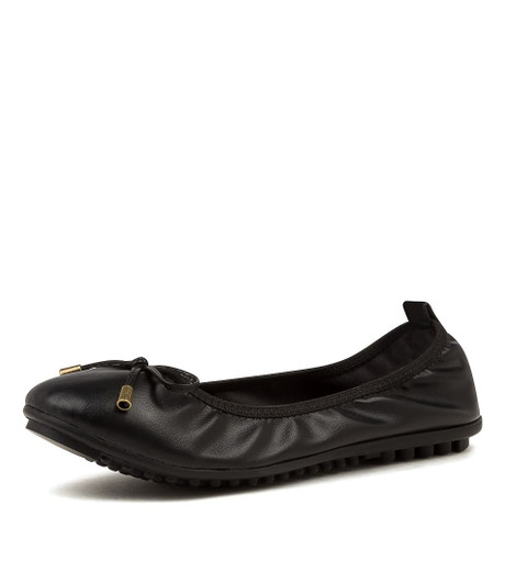 CORWIN BLACK SMOOTH BALLET FLATS