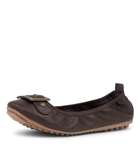 CORY CHOC SMOOTH BALLET FLATS
