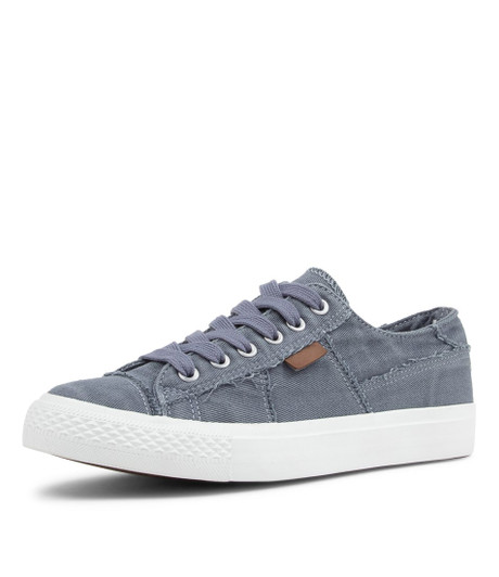 Daskie Blue Canvas Sneakers