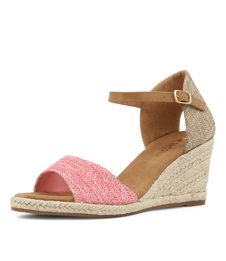 Tamale Pink Syn Raffia Sandals