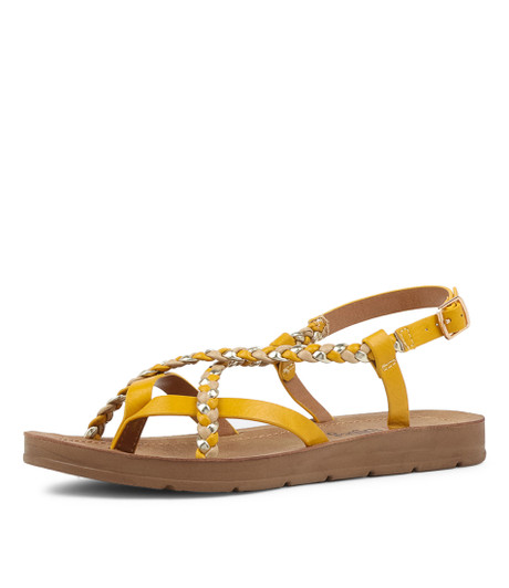 Makka Mustard Multi Sandals