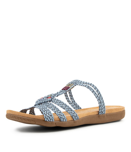 Flippy Denim Multi Slides