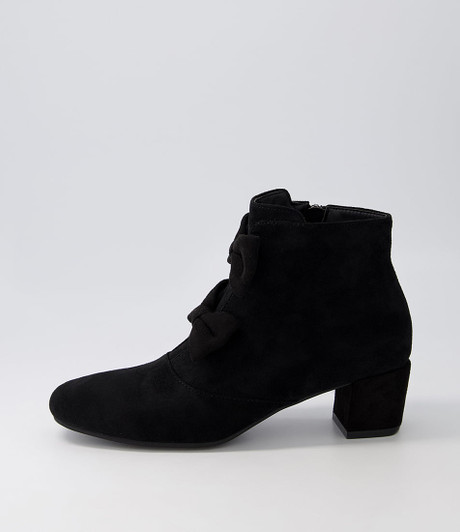 Hamrod Black Microsuede Heels