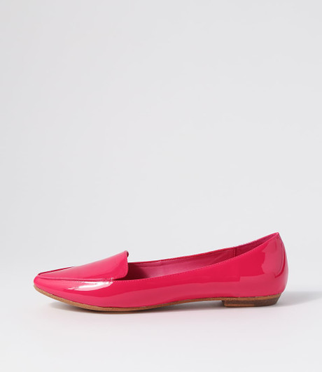 Breane Dark Pink Patent Pu Flat Shoes