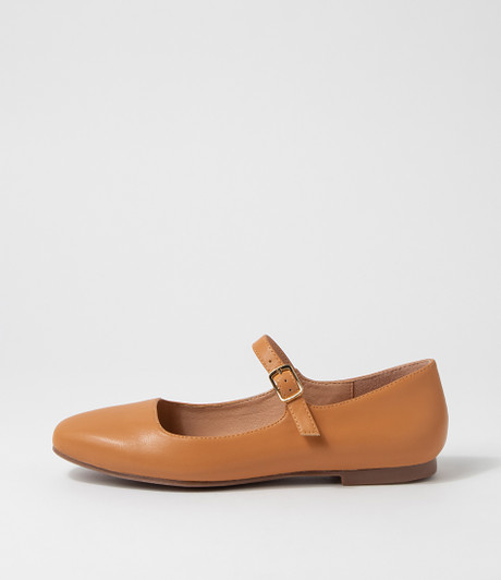 Shalink Dark Tan Flat Shoes