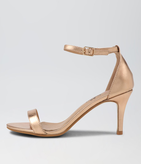 Glamorous rose gold kitten clearance heel sandals