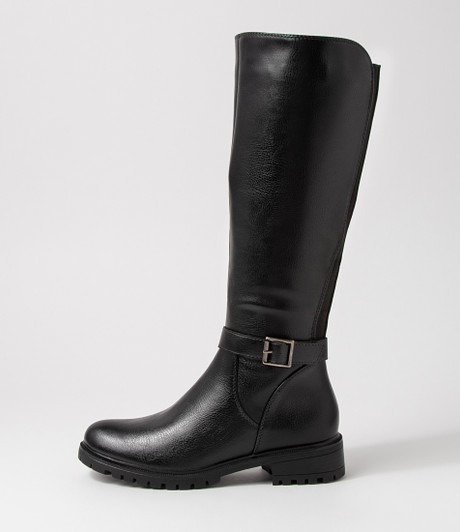 Obelvia Black Knee High Boots