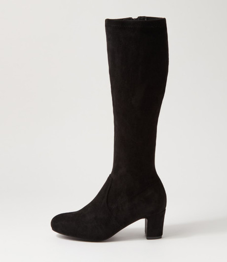 Kanter Black Stretch Knee High Boots