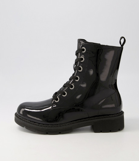 Anabelo2 Black Patent Pu Ankle Boots