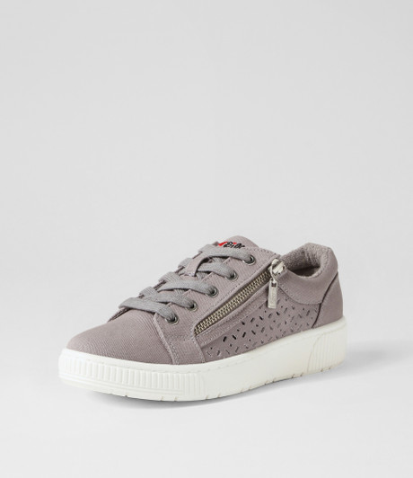Ireena Grey Recycled Canvas Sneakers