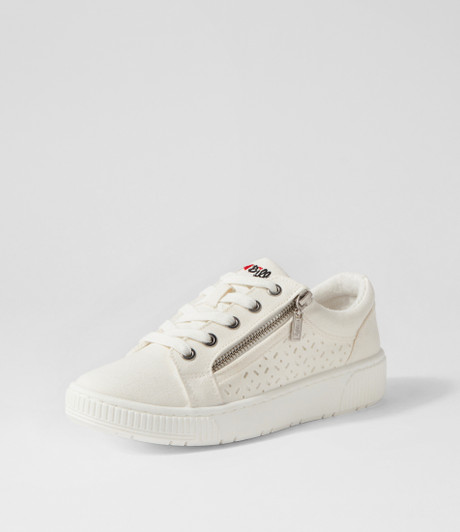 Ireena White Recycled Canvas Sneakers