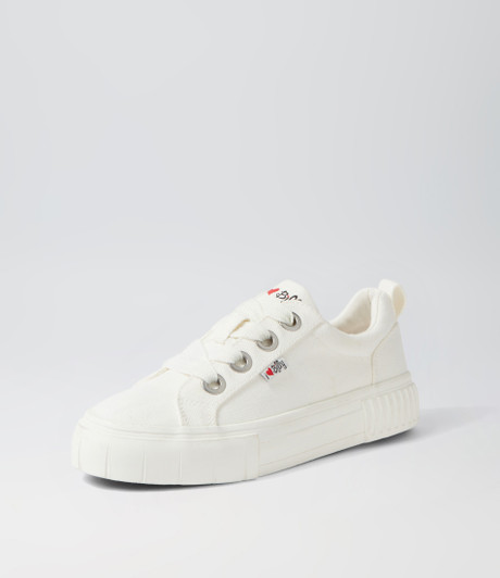 Tenchie White Recycled Canvas Sneakers