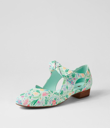 Estella Mint Gladiolus Flat Shoes