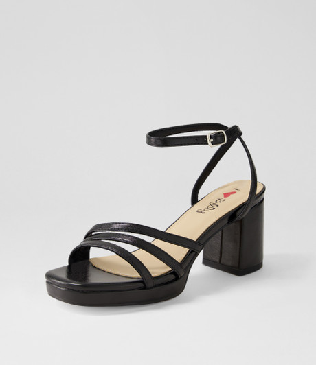 Humber Black Metallic Sandals