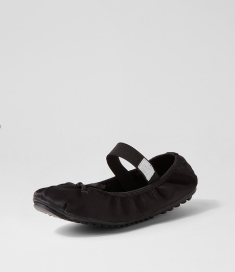 Cosheen Black Satin Ballet Flats