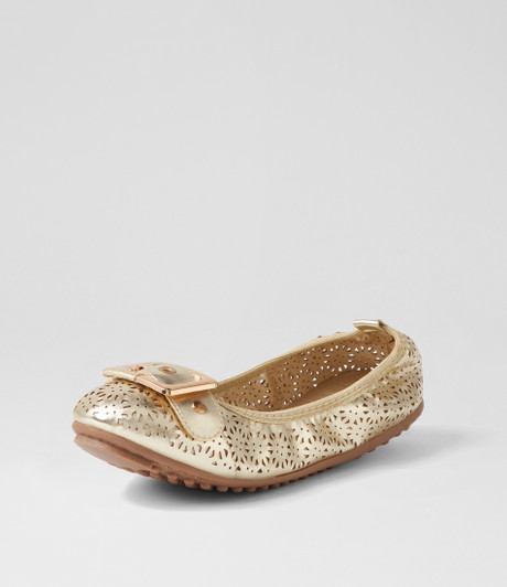 Caline Pale Gold Ballet Flats