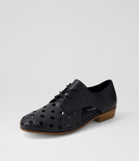 Falkon Black Flat Shoes