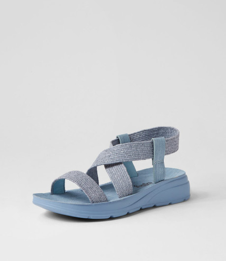 Dirk Denim Synthetic Raffia Sandals