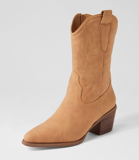Yeehaw Camel Nubuck Pu Calf Boots