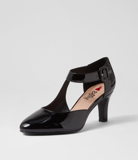Inori W Black Patent Pu Heels