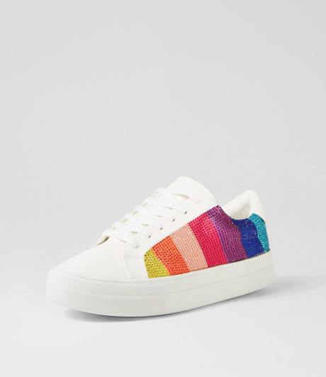 Shina White Bright Jewels Sneakers