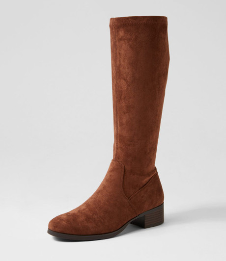 Tenner Soft Choc Stretch Microsuede Knee High Boots