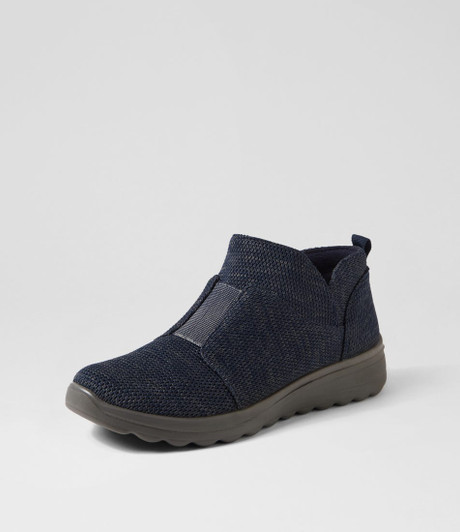 Nonie Navy Fabric Sneakers