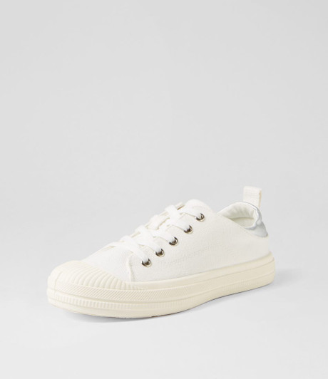Dikembe White Canvas Sneakers