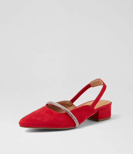 Jokkey Red Microsuede Flat Shoes
