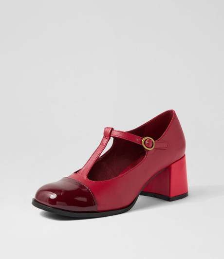 Shinzan Wine Cherry Patent Pu Heels