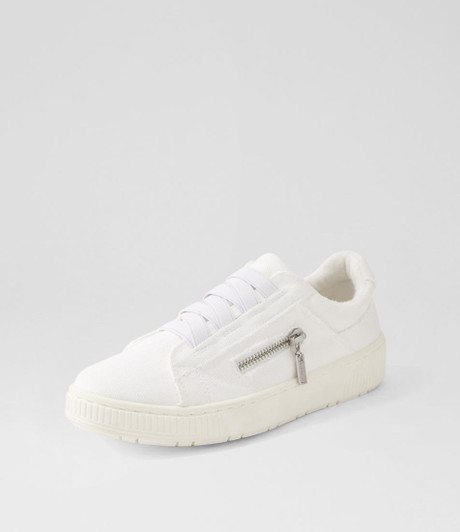 Ivanna White Recycled Canvas Sneakers