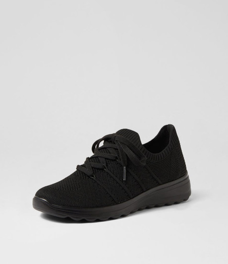 Nyomies Black Knit Sneakers