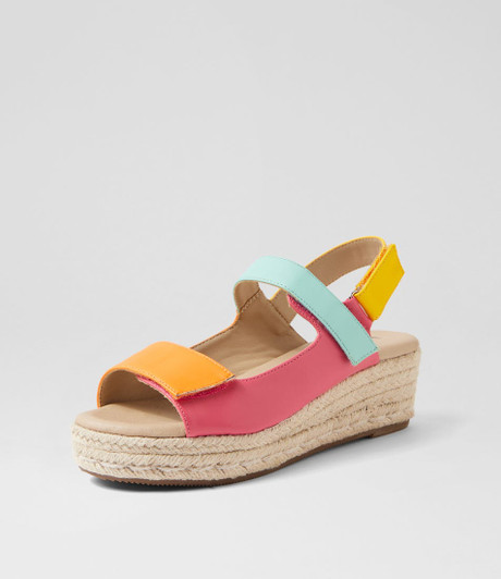 Holteen Orange Multi Sandals