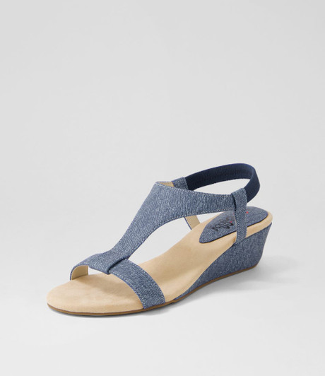Bunro Blue Denim Sandals