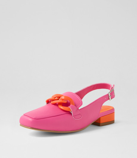Brentel Fuchsia Orange Heels