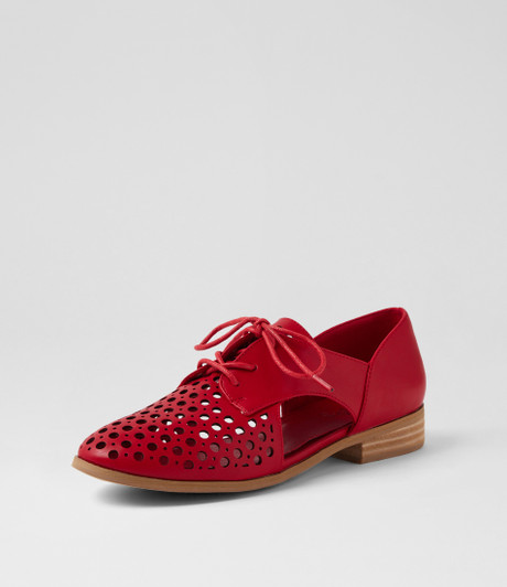 Quietly Red Flat Shoes