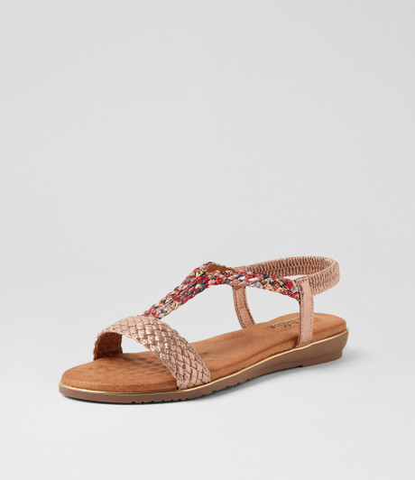 Mirine Rose Gold Multi Sandals