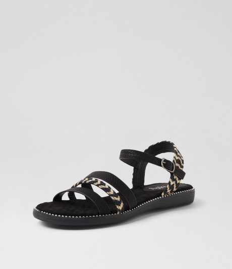 Ileena Black Multi Sandals
