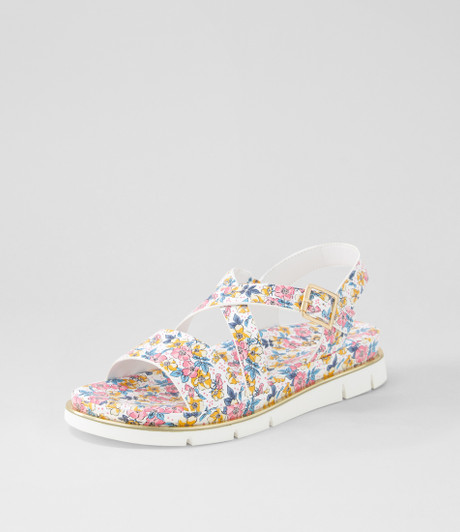 Buggin White Floral Sandals