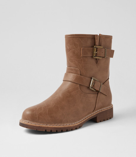 Vulmo Taupe Crush Ankle Boots