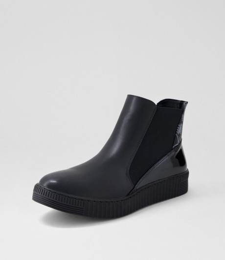 Whinker Black Multi Ankle Boots