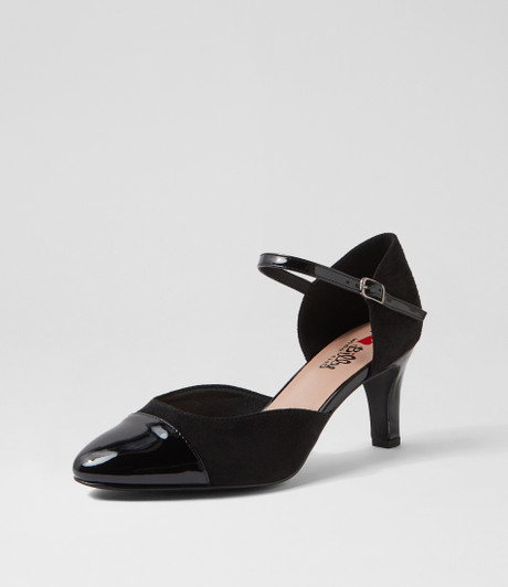Irella W Black Multi Heels