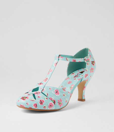 Mildan Light Blue Floral Heels