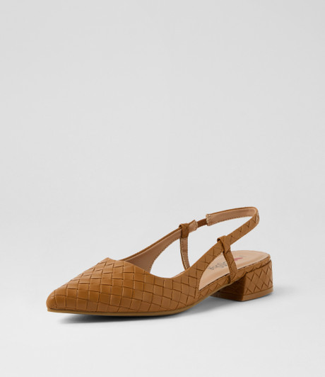 Torranzi Tan Emboss Flat Shoes