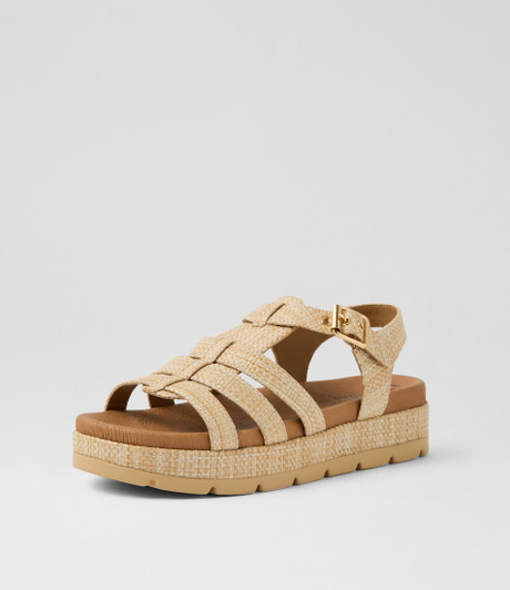 Stormin Natural Synthetic Raffia Sandals