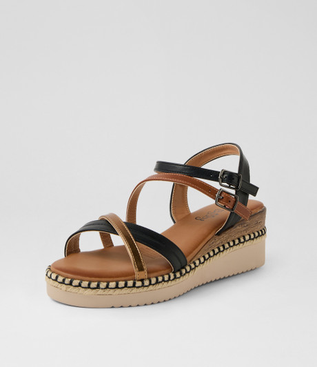Lacie Black Bronze Sandals