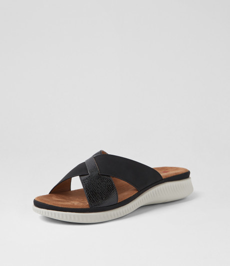 Vrenkie Black Snake Sandals