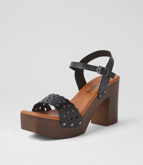 Kelton Black Sandals