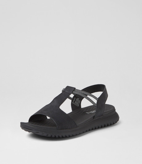 Extello Black Sandals