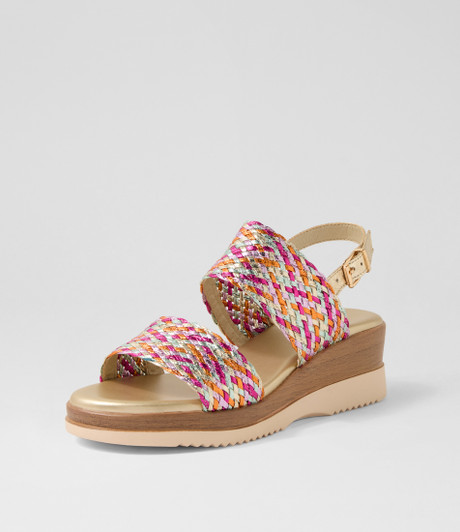 Hikine Pink Metallic Multi Sandals